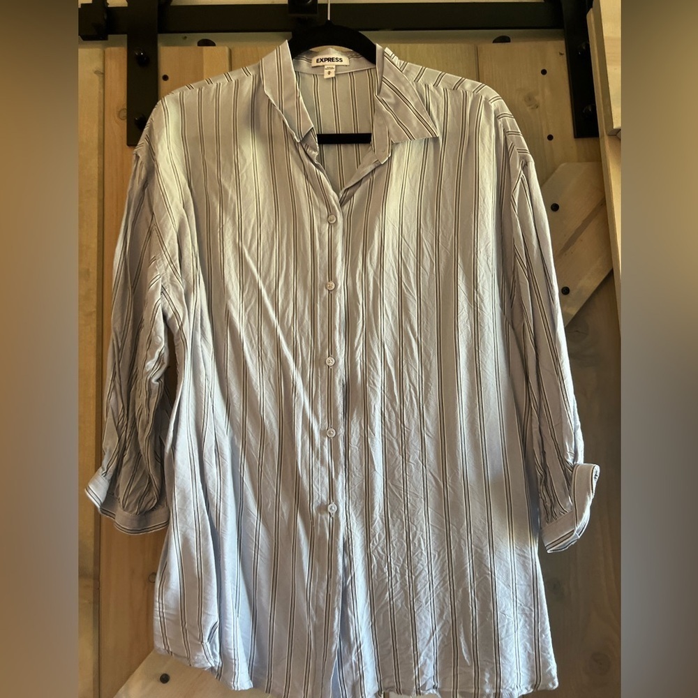 Express Striped Button Down